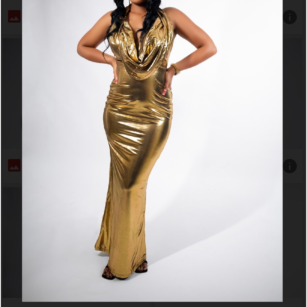 Gold dress xs